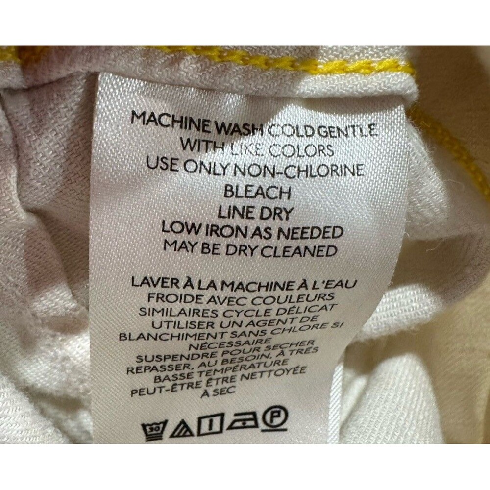 Maeve Colette Pants W 30P Linen Wide Leg Crop Cream Anthropologie - Picture 12 of 15